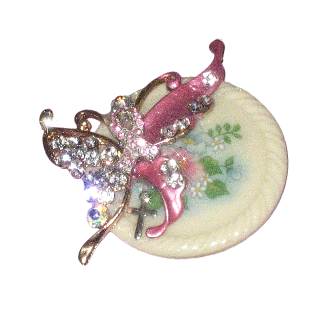 Lot of 3: Avon Brooch Pink Awareness Ribbon Nail Art Jewels - Picture 16 of 16